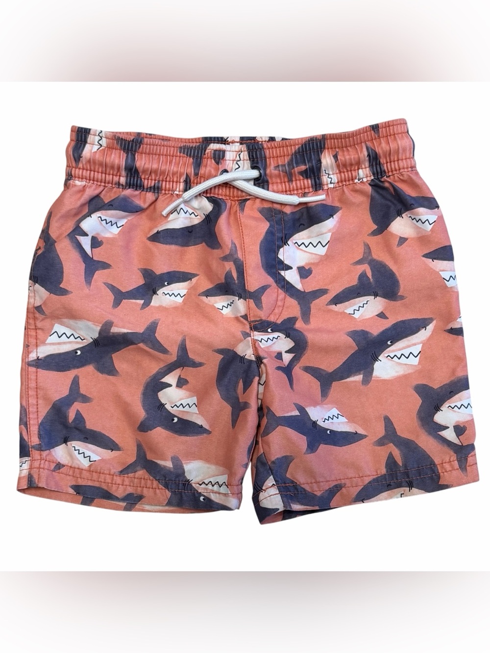 3T Carter’s Orange Swim Trunks Sharks